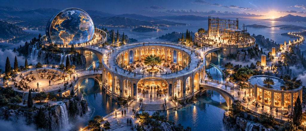 ideas-shared global hub abstract image